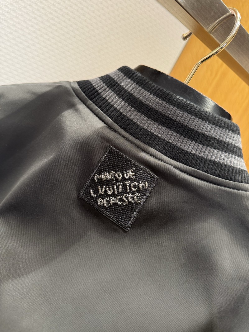 LV Logo Letter Stand Collar Long Sleeve Jacket Coat 6