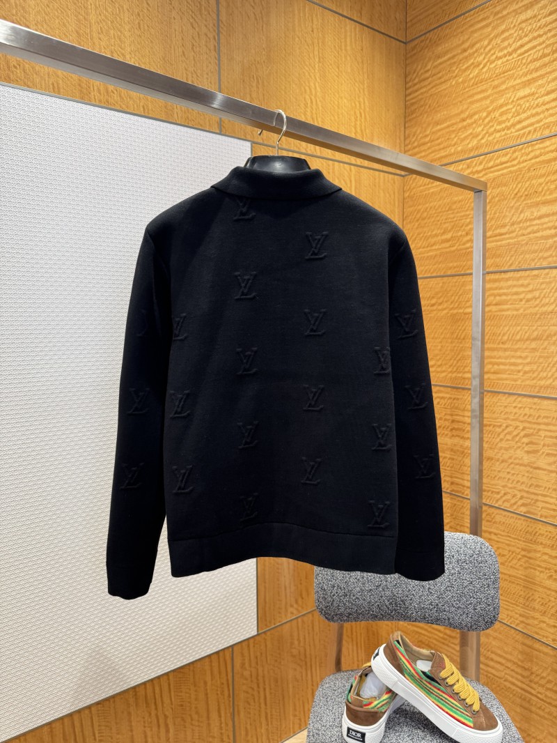 LV Monogram Print Embroidered Lapel Zipper Jacket 1