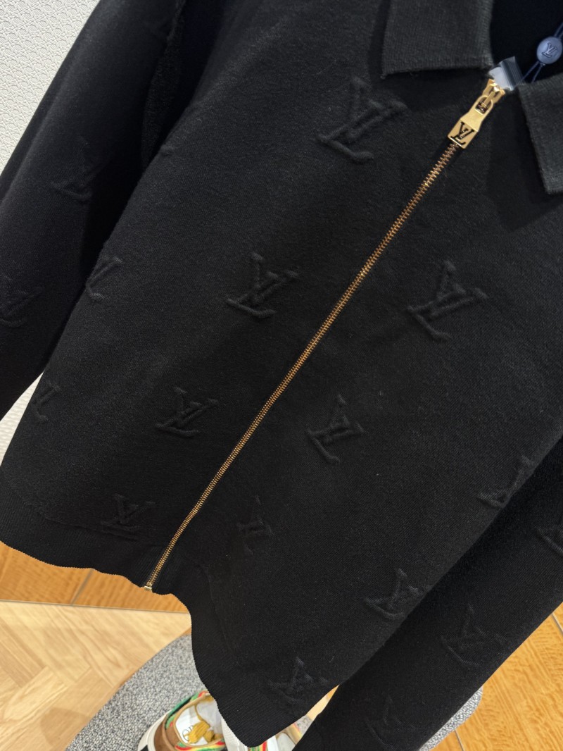 LV Monogram Print Embroidered Lapel Zipper Jacket 3