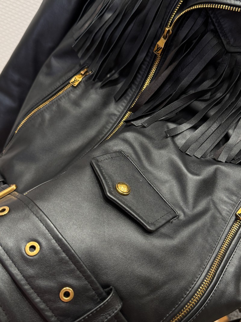 LV Fringe Genuine Leather Jacket Jacket Coat 4