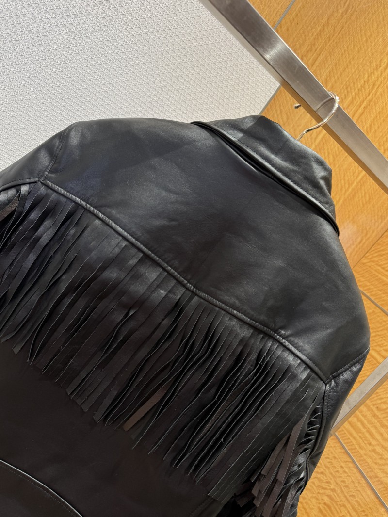 LV Fringe Genuine Leather Jacket Jacket Coat 5