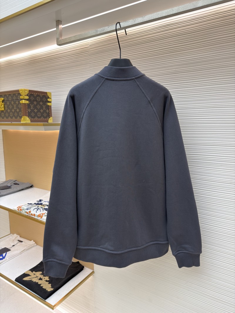 Hermes Solid-Color Ribbed Single-Button Long-Sleeve Jacket Coat 1