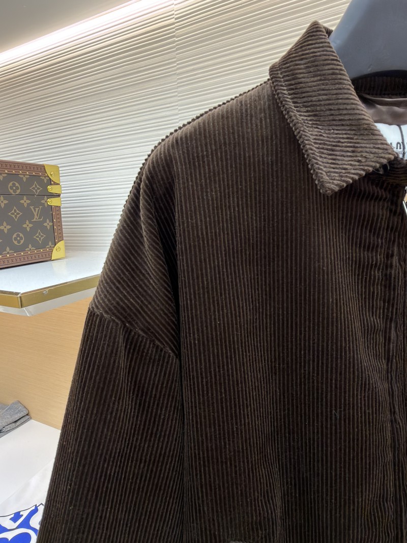 Miu Miu Letter Embroidered Corduroy Jacket Coat 3