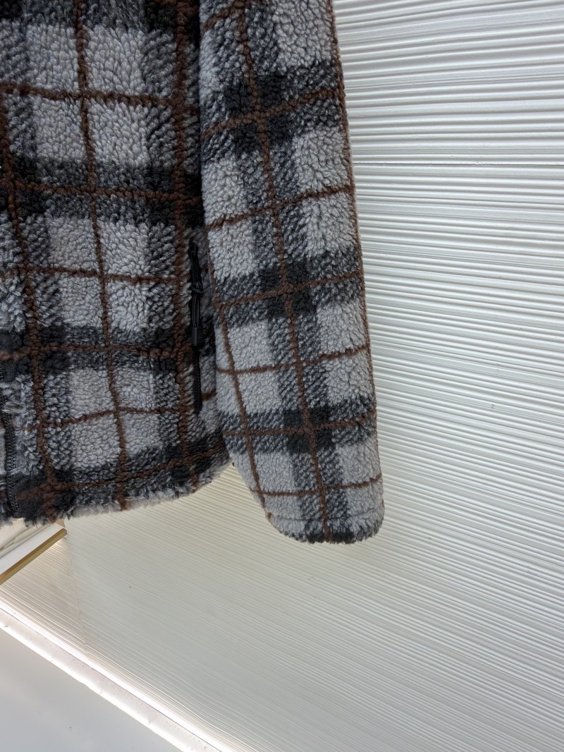 Miu Miu Lambswool Plaid Embroidered Zipper Jacket Coat 1 6