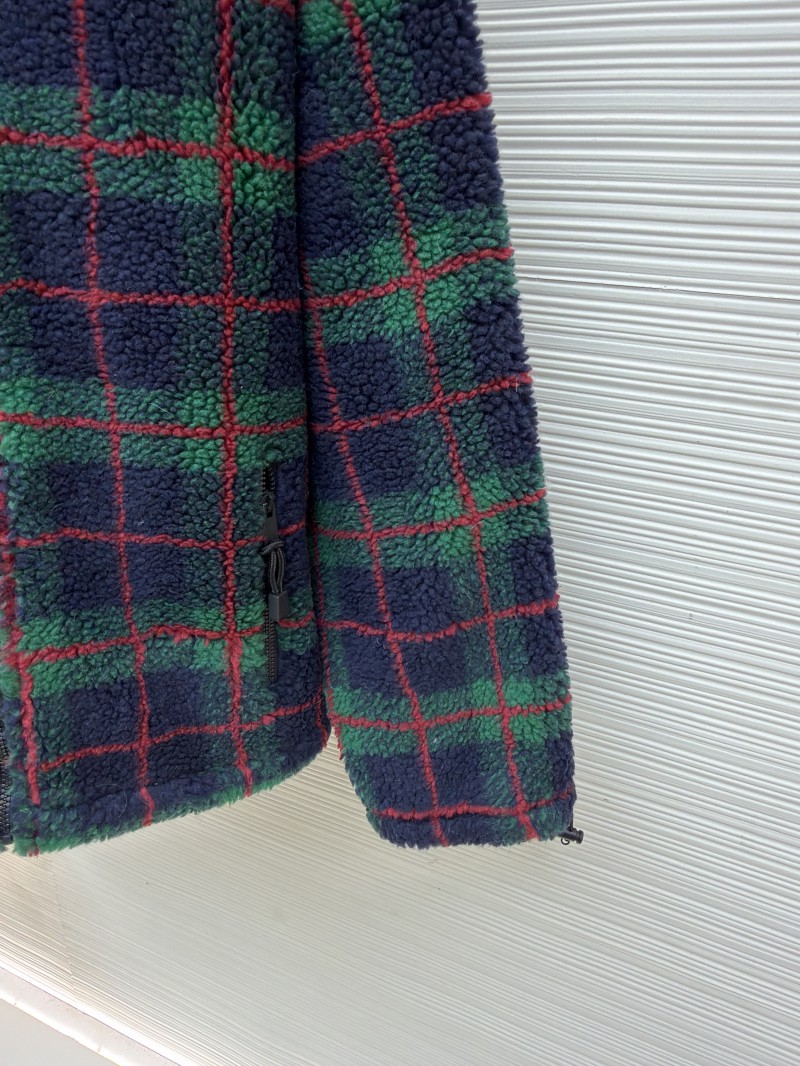 Miu Miu Lambswool Plaid Embroidered Zipper Jacket Coat 2 6