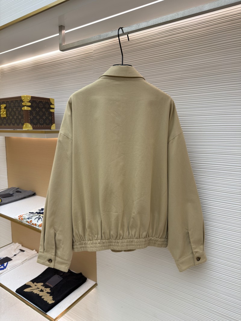 Miu Miu Solid Color Lapel Zipper Micro Logo Long Sleeve Jacket 1