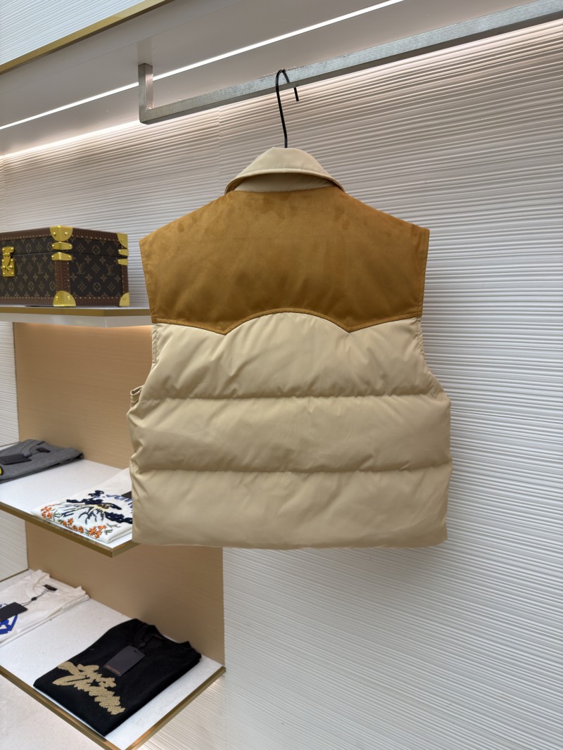 Miu Miu Color-Blocked Short Drawstring Down Vest 1