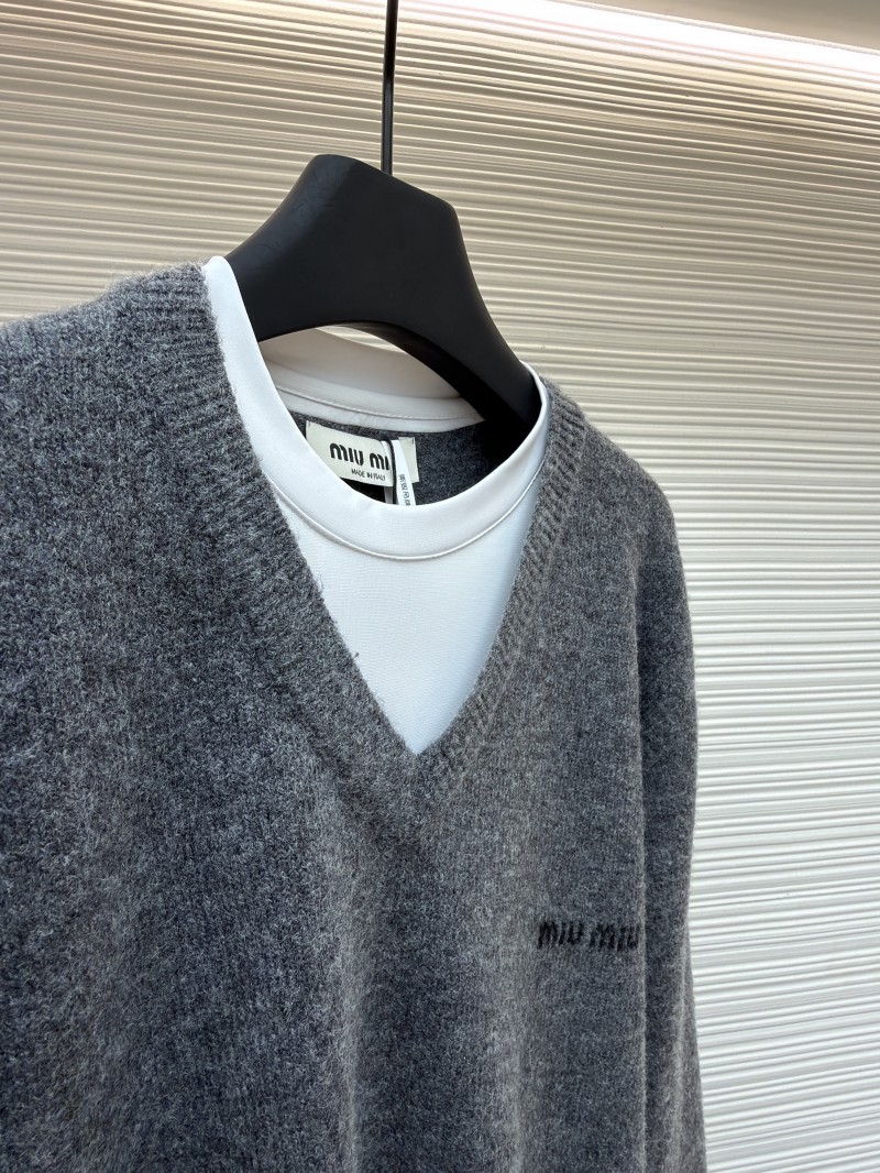 Miu Miu Cashmere V-Neck Sweater 7