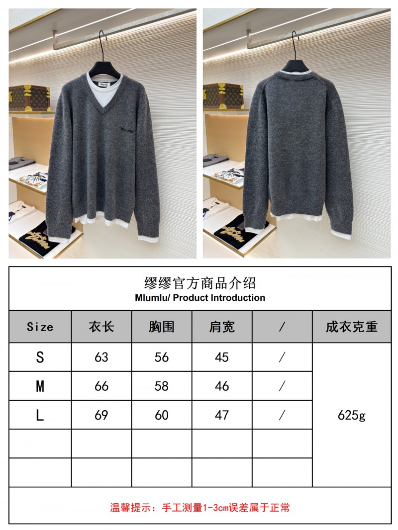 Miu Miu Cashmere V-Neck Sweater 9