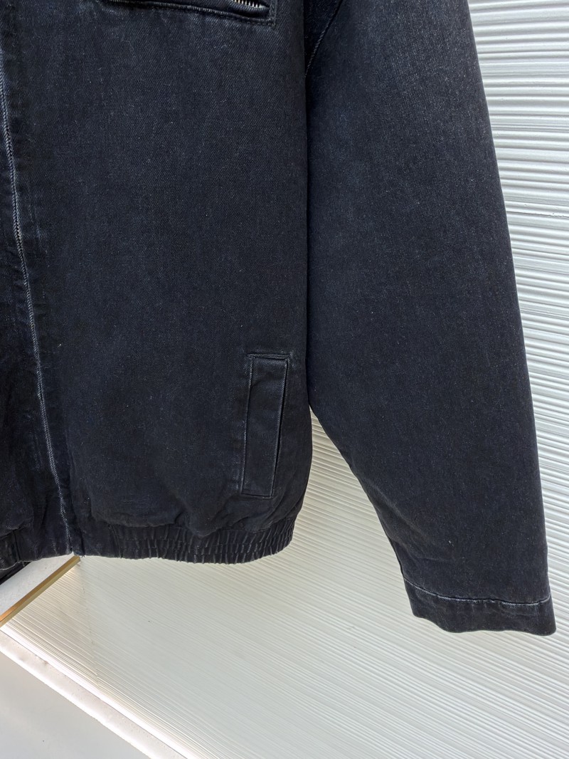 Miu Miu Corduroy Collar Denim Jacket Coat 6