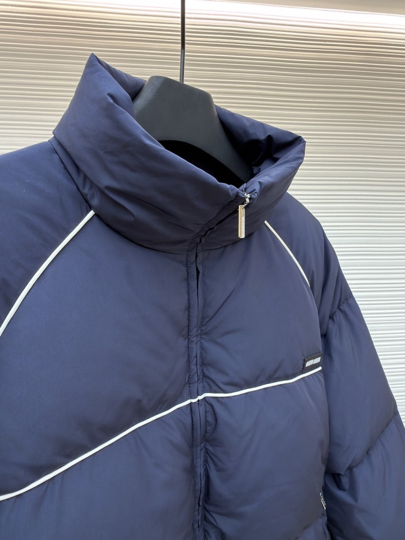 Miu Miu Micro-Label Patch Zipper Long-Sleeve Down Jacket 7
