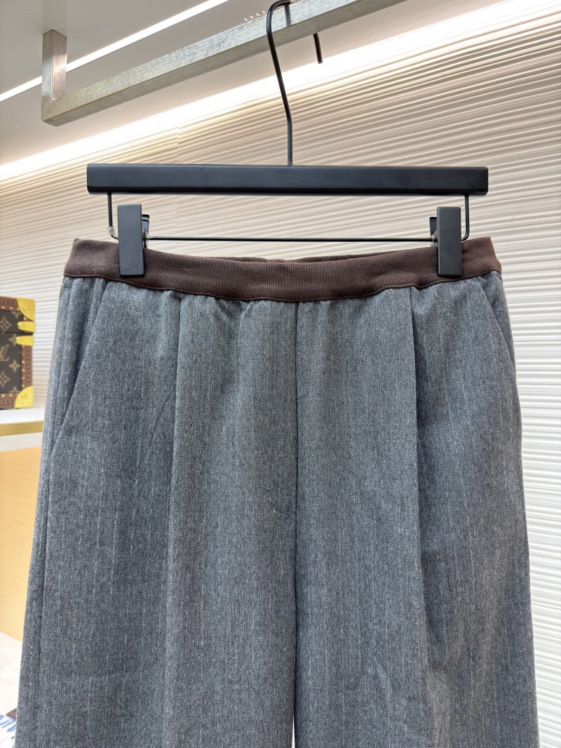 Miu Miu Fine-Striped Straight-Leg Casual Pants 2