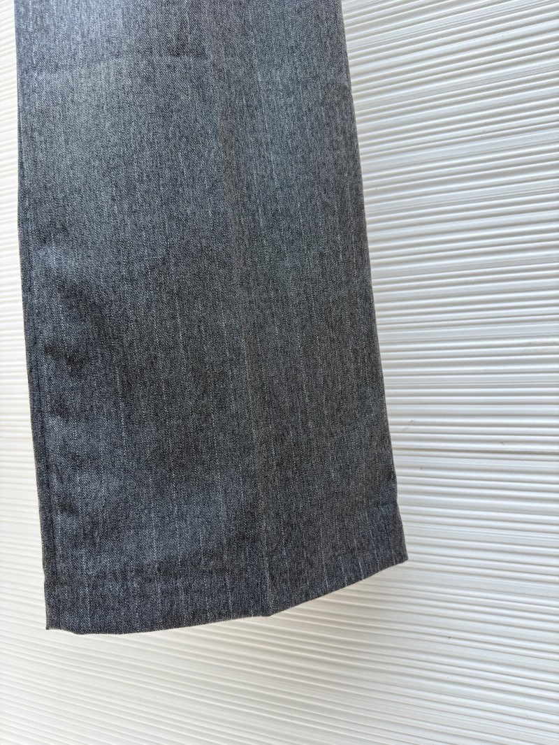 Miu Miu Fine-Striped Straight-Leg Casual Pants 6
