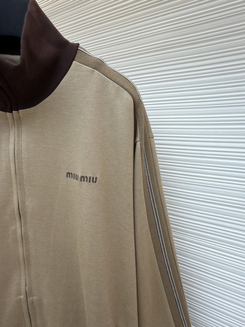 Miu Miu Plain Weave Knit Zipper Sweatshirt 4