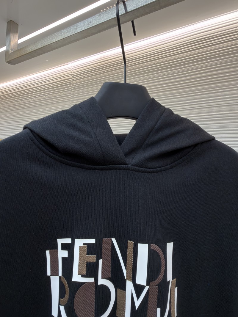 Fendi Hooded Letter Print Long-Sleeve Sweatshirt 2