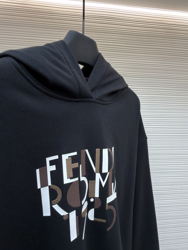 Fendi Hooded Letter Print Long-Sleeve Sweatshirt 7