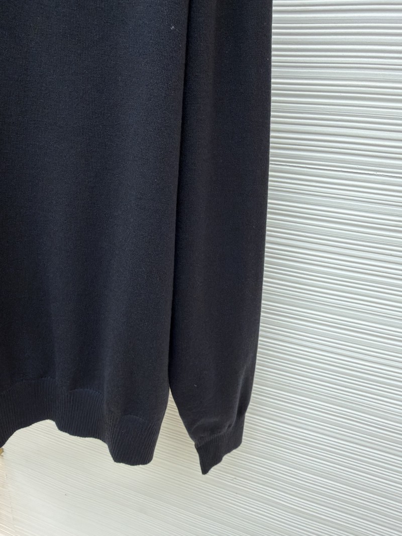 Fendi Double F Gold-Embossed Logo Knit Polo Shirt 2 6