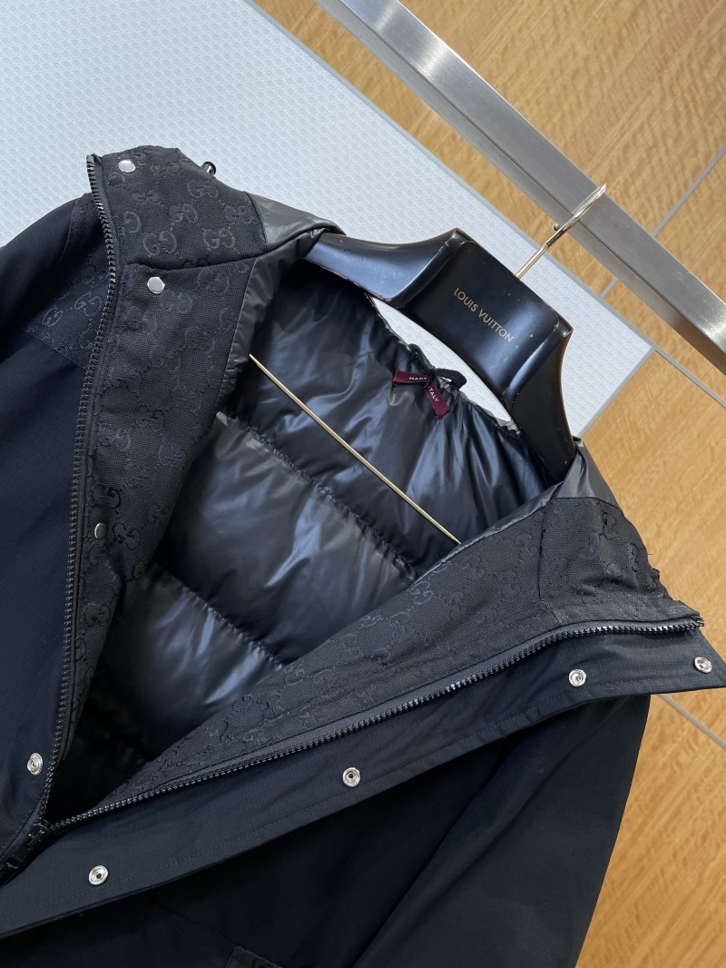 Gucci Double G Jacquard Patchwork Hooded Cotton Jacket 4