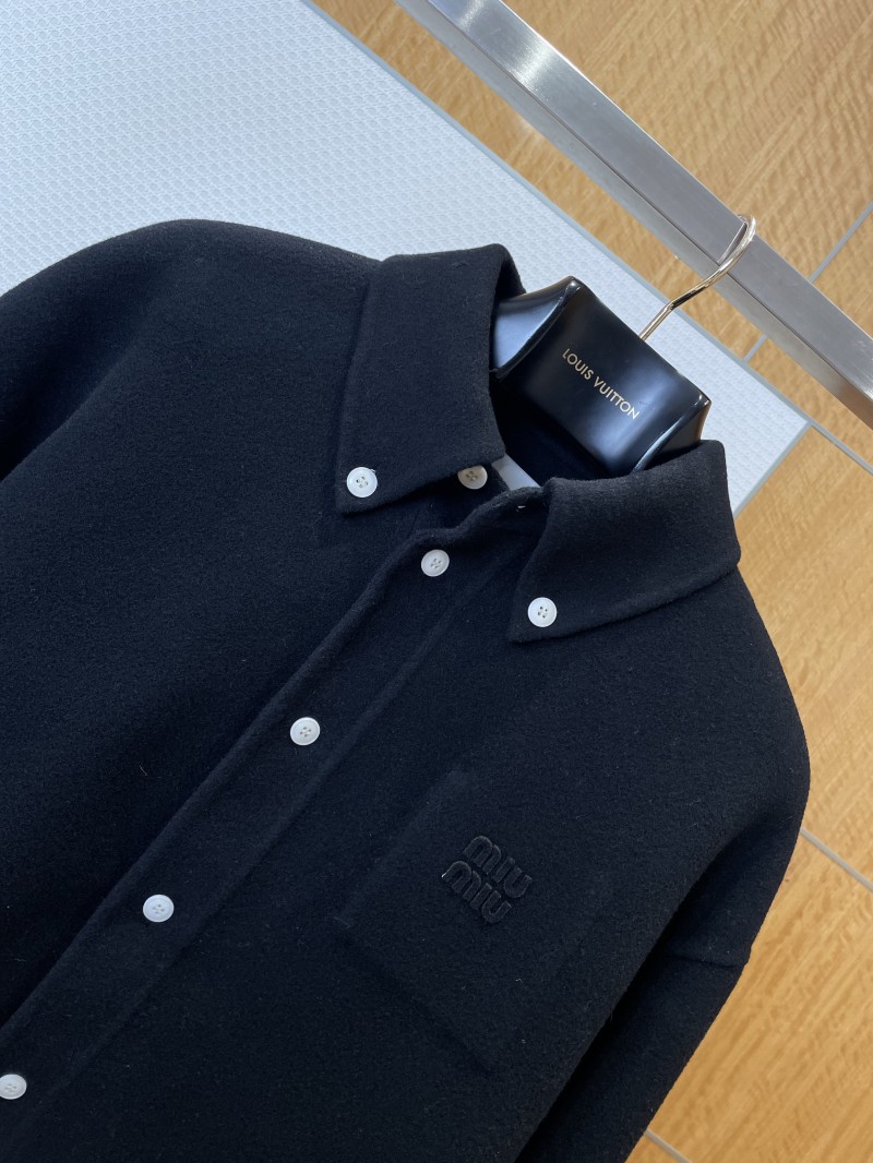 Miu Miu Reversible Logo Lapel Jacket Coat 2