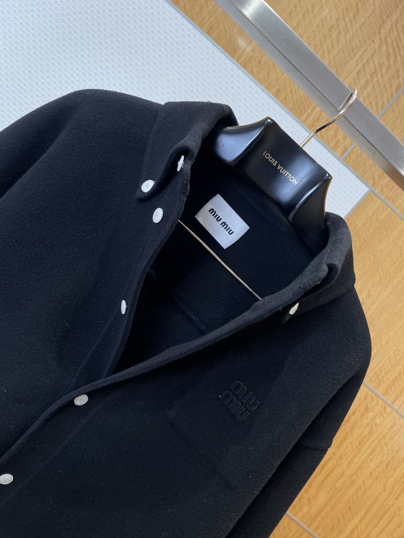 Miu Miu Reversible Logo Lapel Jacket Coat 4