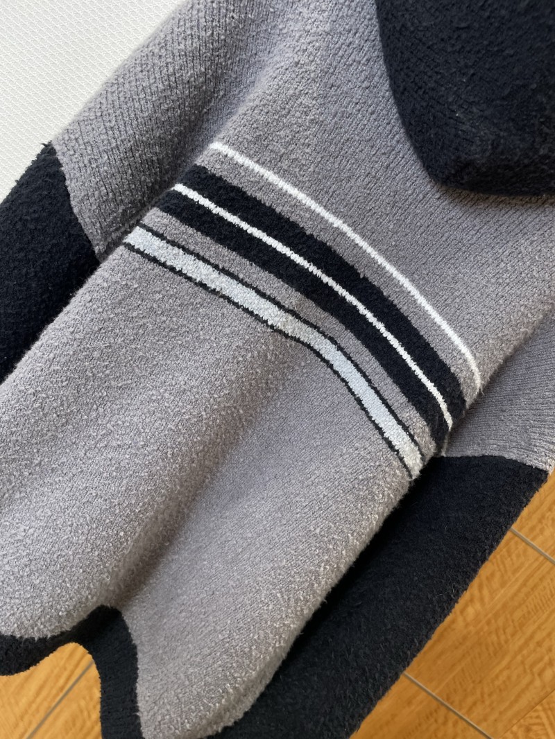 Balenciaga Color-Block Hooded Knit Jacket 6