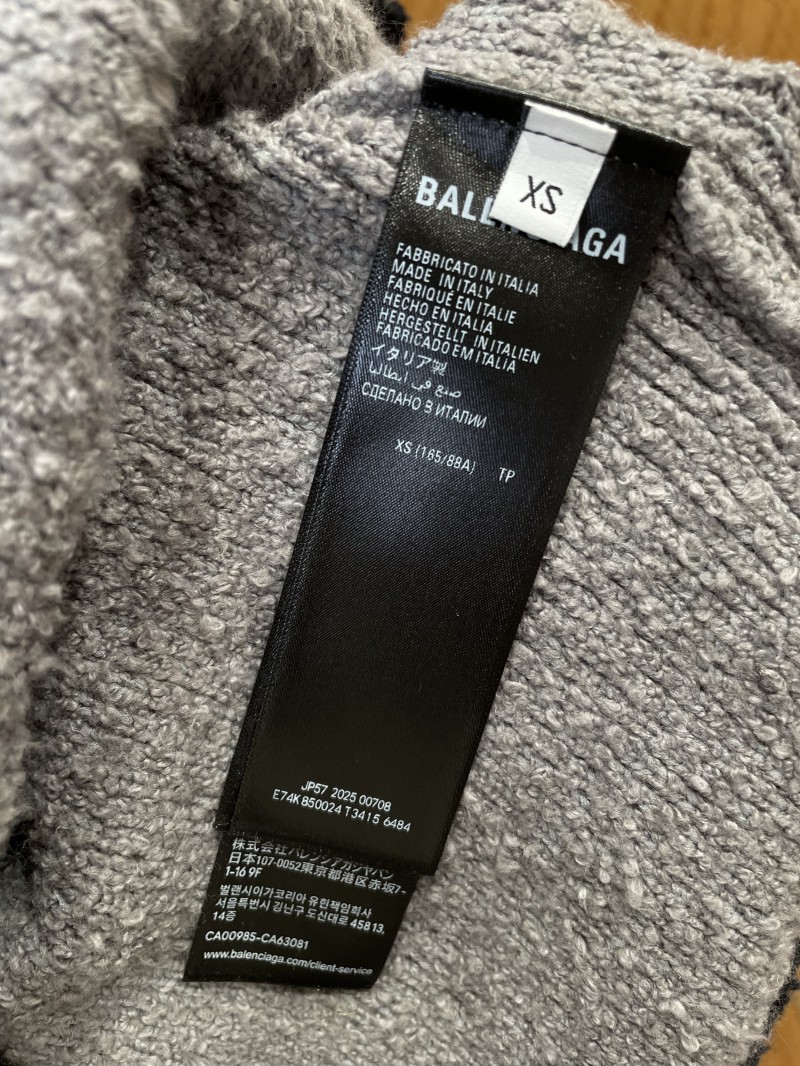 Balenciaga Color-Block Hooded Knit Jacket 8