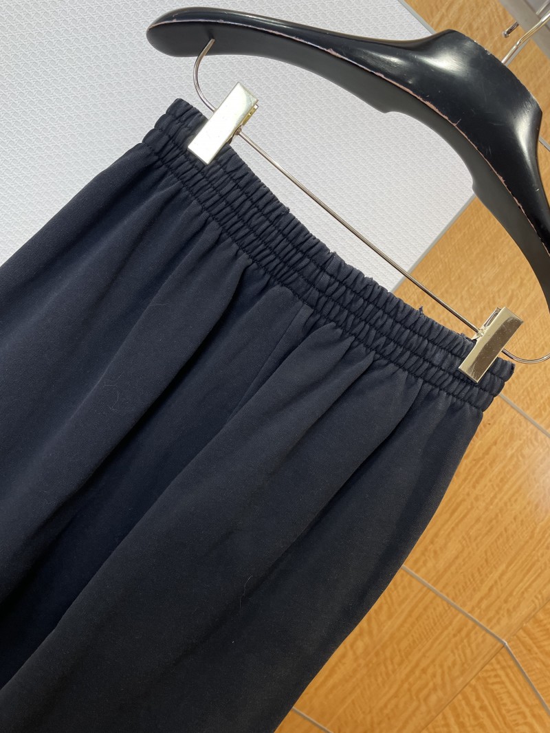 Balenciaga Letter Print Elastic Waist Wide-Leg Pants 5