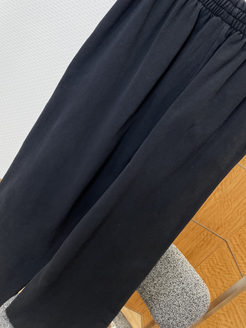 Balenciaga Letter Print Elastic Waist Wide-Leg Pants 6