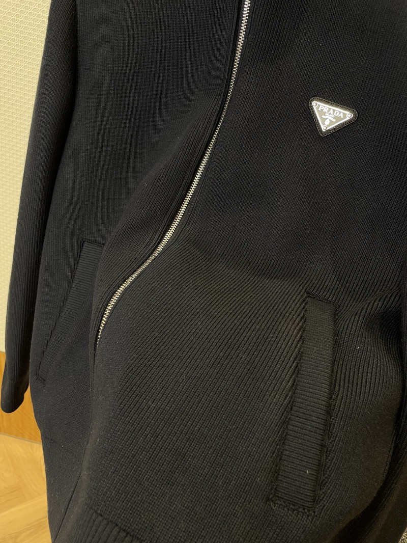 Prada Enameled Triangle Logo Letter Patchwork Down Jacket 2 4