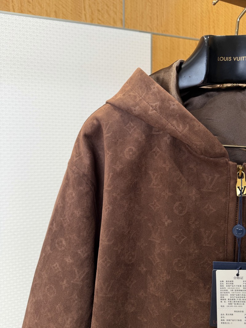 LV All-Over Print Suede Hooded Jacket 3