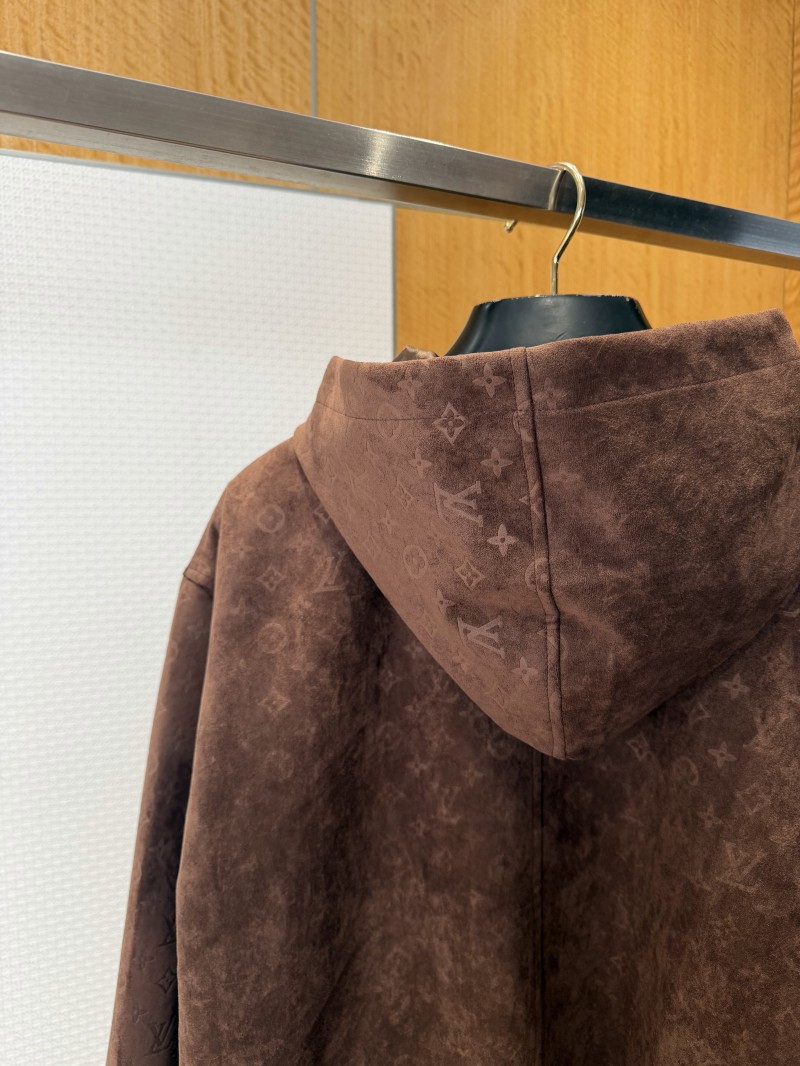 LV All-Over Print Suede Hooded Jacket 8
