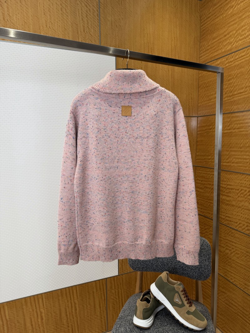 LV Sakura Pink Mohair Knit Cardigan 1