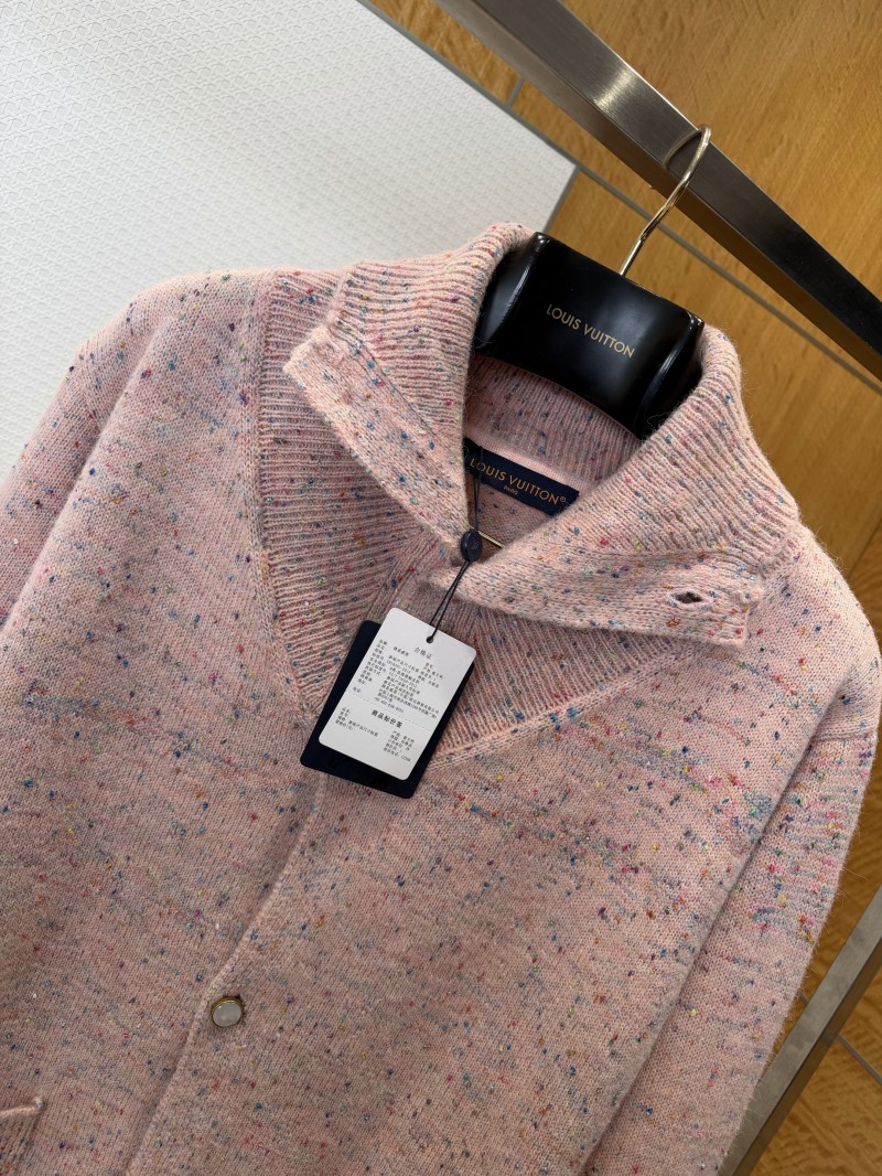 LV Sakura Pink Mohair Knit Cardigan 2