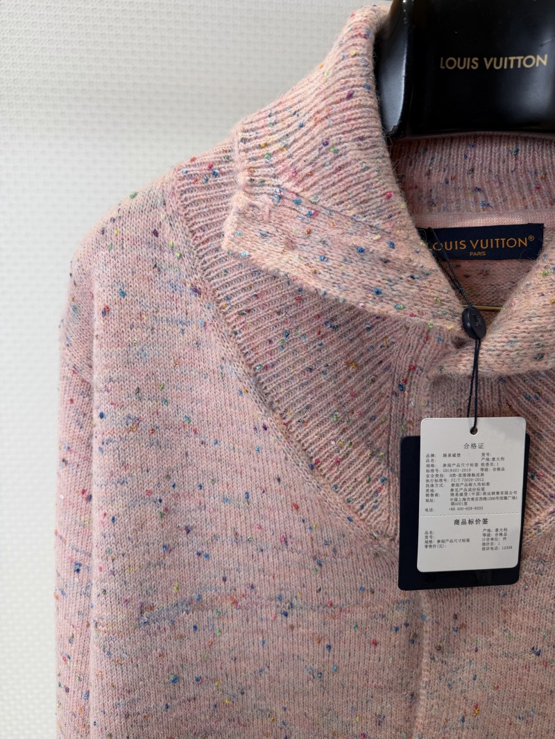 LV Sakura Pink Mohair Knit Cardigan 3