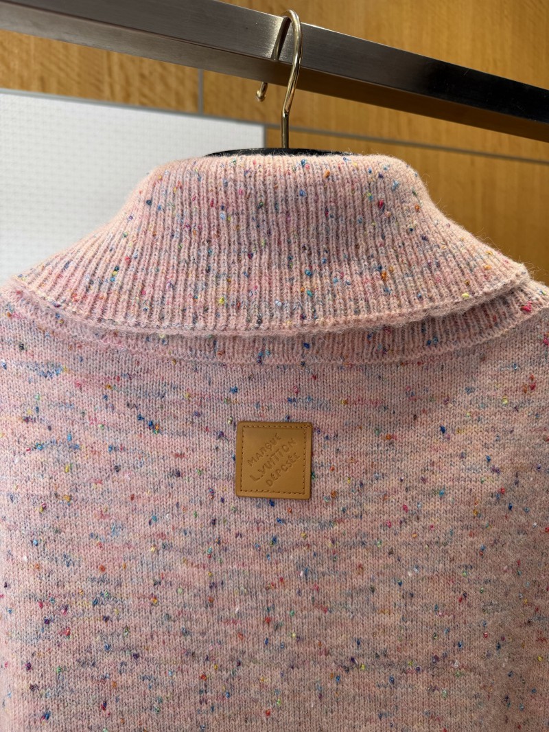 LV Sakura Pink Mohair Knit Cardigan 5
