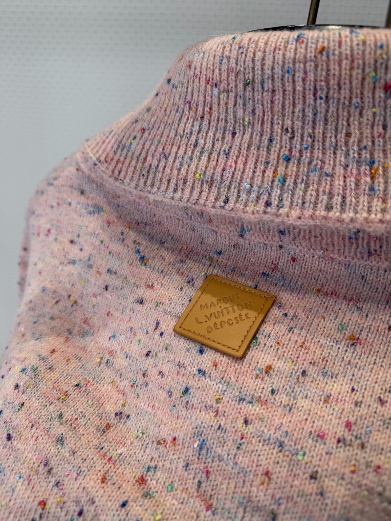 LV Sakura Pink Mohair Knit Cardigan 6
