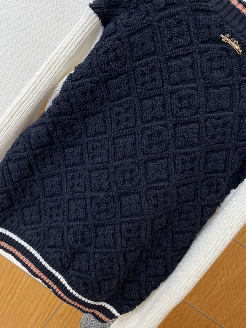 LV Color-Blocked 3D Diamond-Pattern Knit Jacket 6