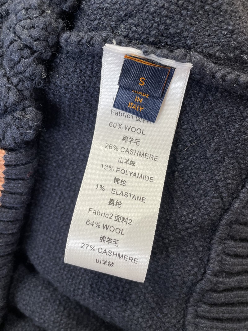 LV Color-Blocked 3D Diamond-Pattern Knit Jacket 8