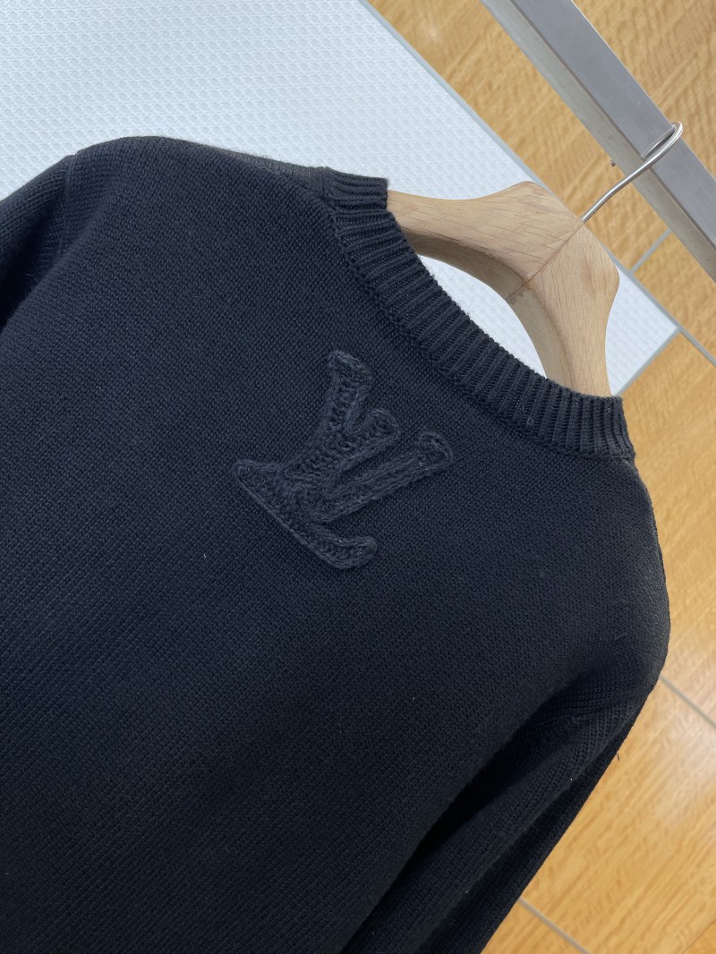 LV Floral Openwork Jacquard Crewneck Knit Sweater 5