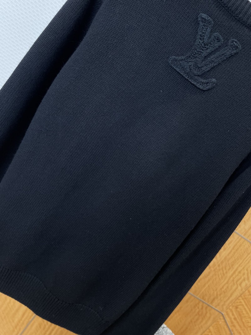 LV Floral Openwork Jacquard Crewneck Knit Sweater 6