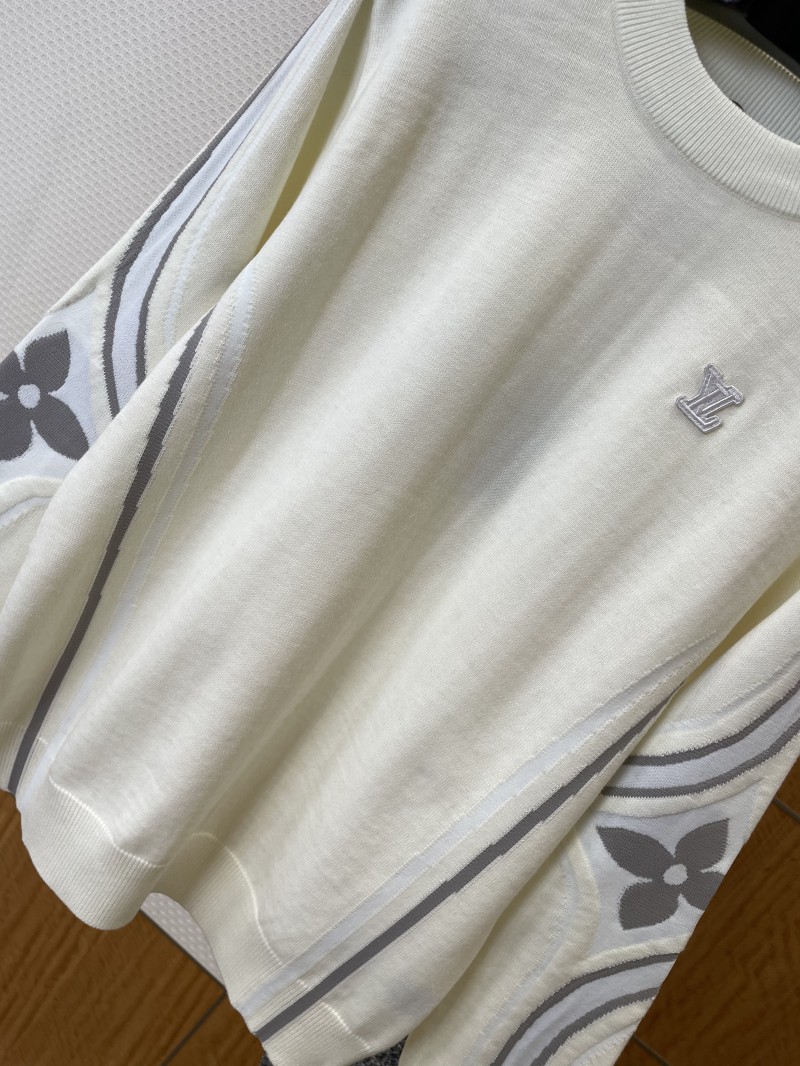 LV Floral Stripe Jacquard Embroidered Sweater 3