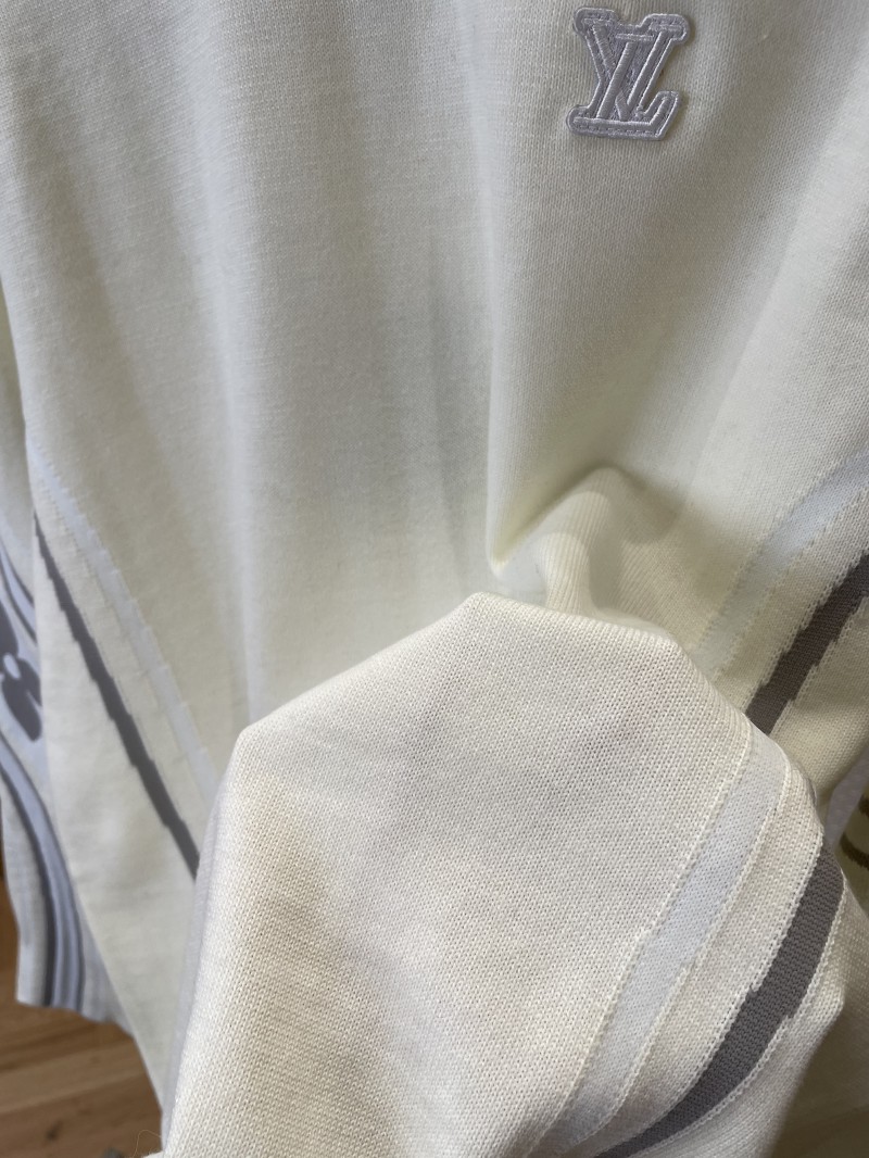 LV Floral Stripe Jacquard Embroidered Sweater 4