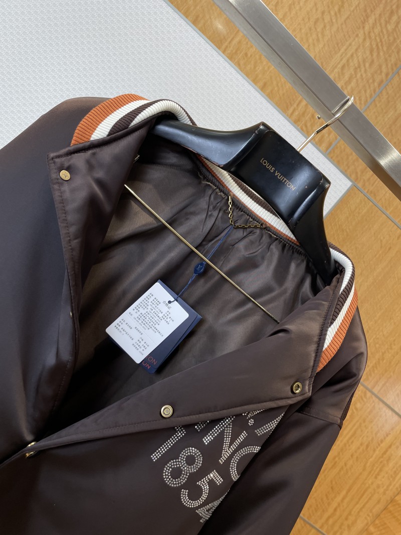 LV Rhinestone Letter Baseball Collar Jacket 4
