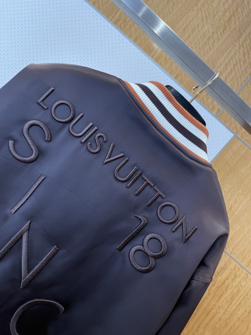 LV Rhinestone Letter Baseball Collar Jacket 5