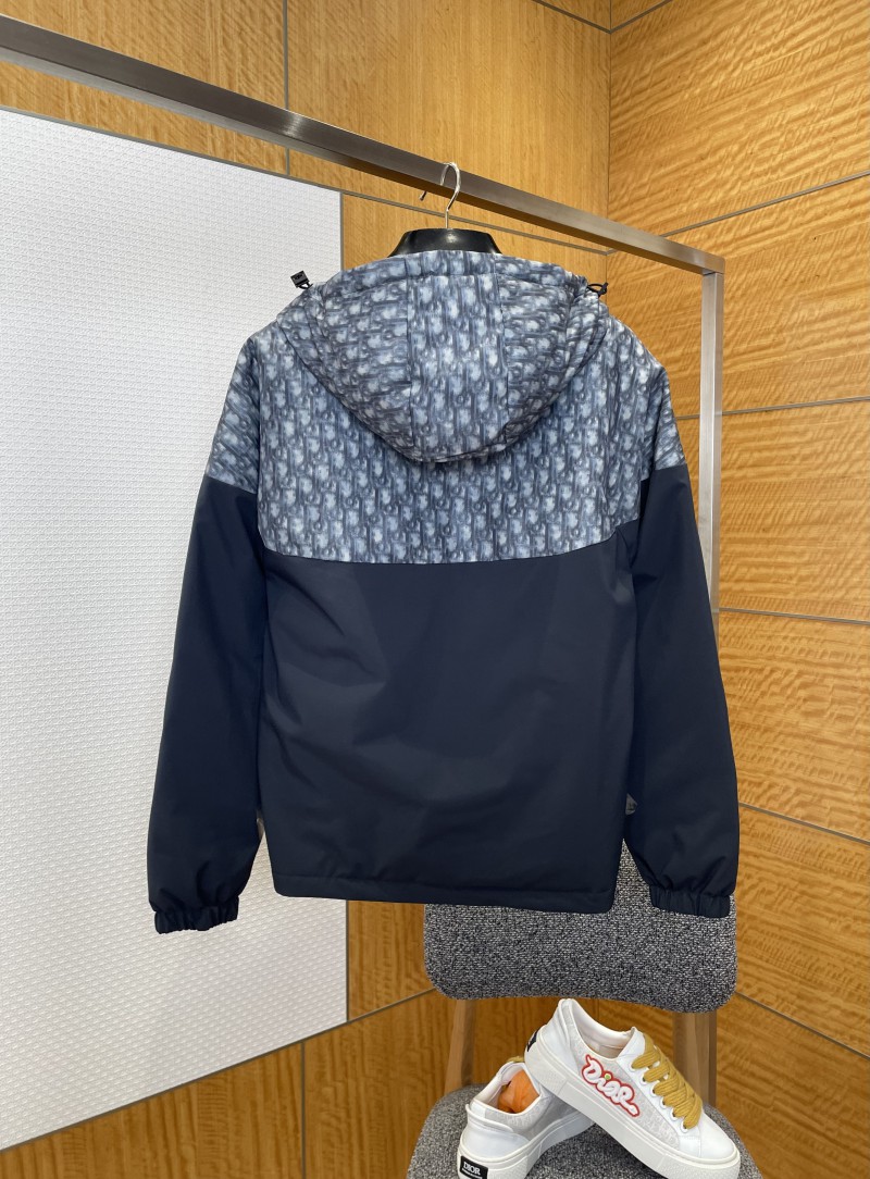 Dior Jacquard Patchwork Hooded Down Jacket 1 1