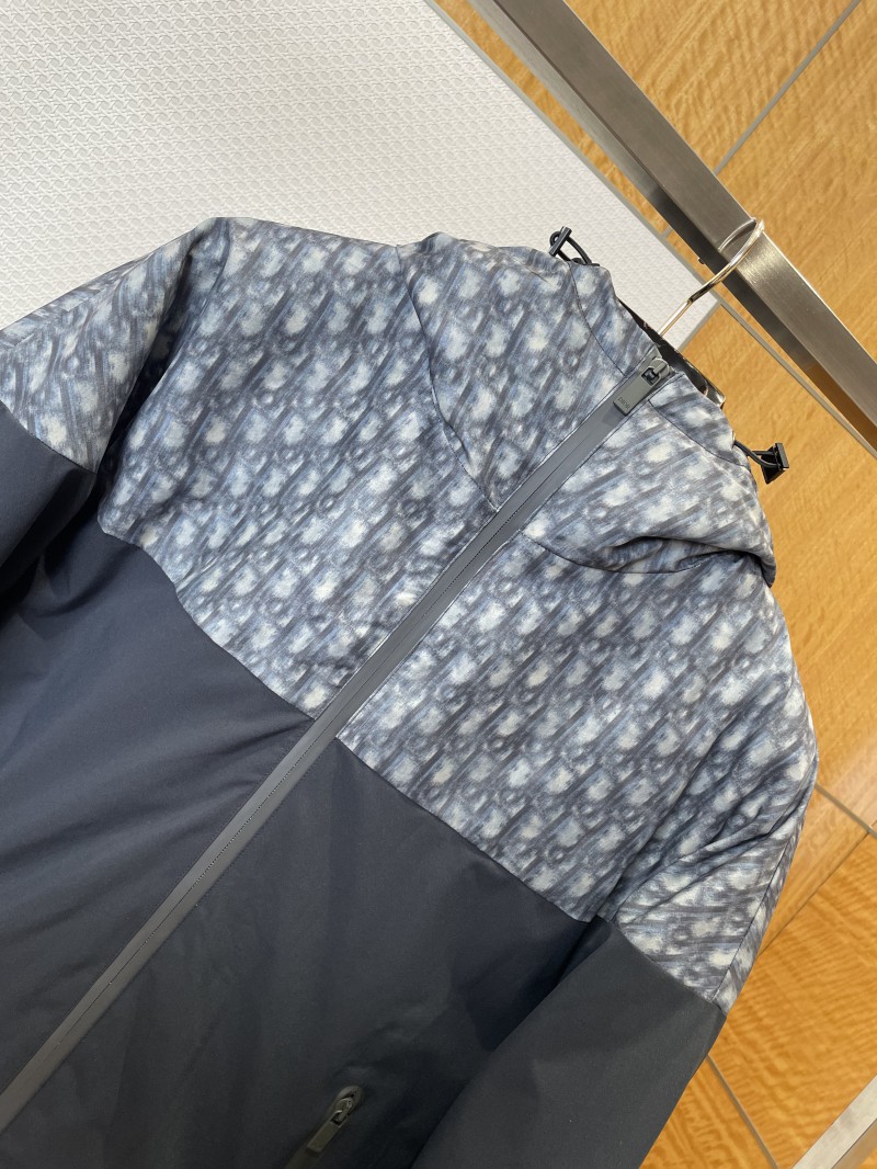 Dior Jacquard Patchwork Hooded Down Jacket 1 2