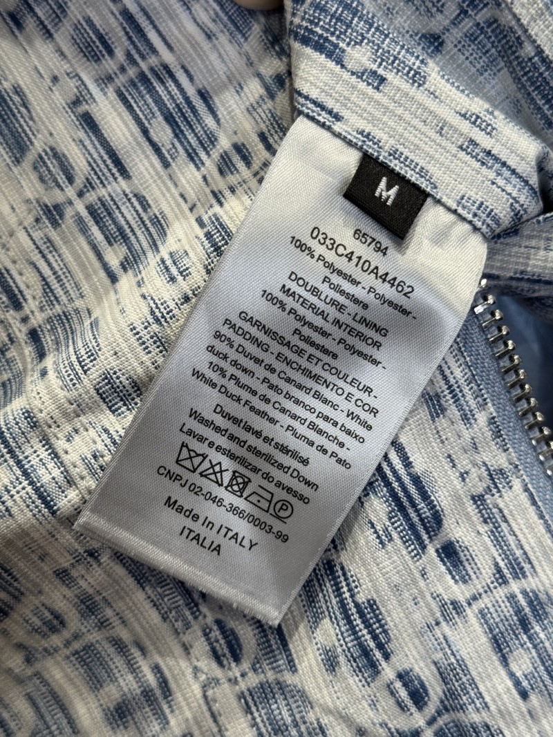 Dior All-Over Print Zipper Hooded Down Jacket 8