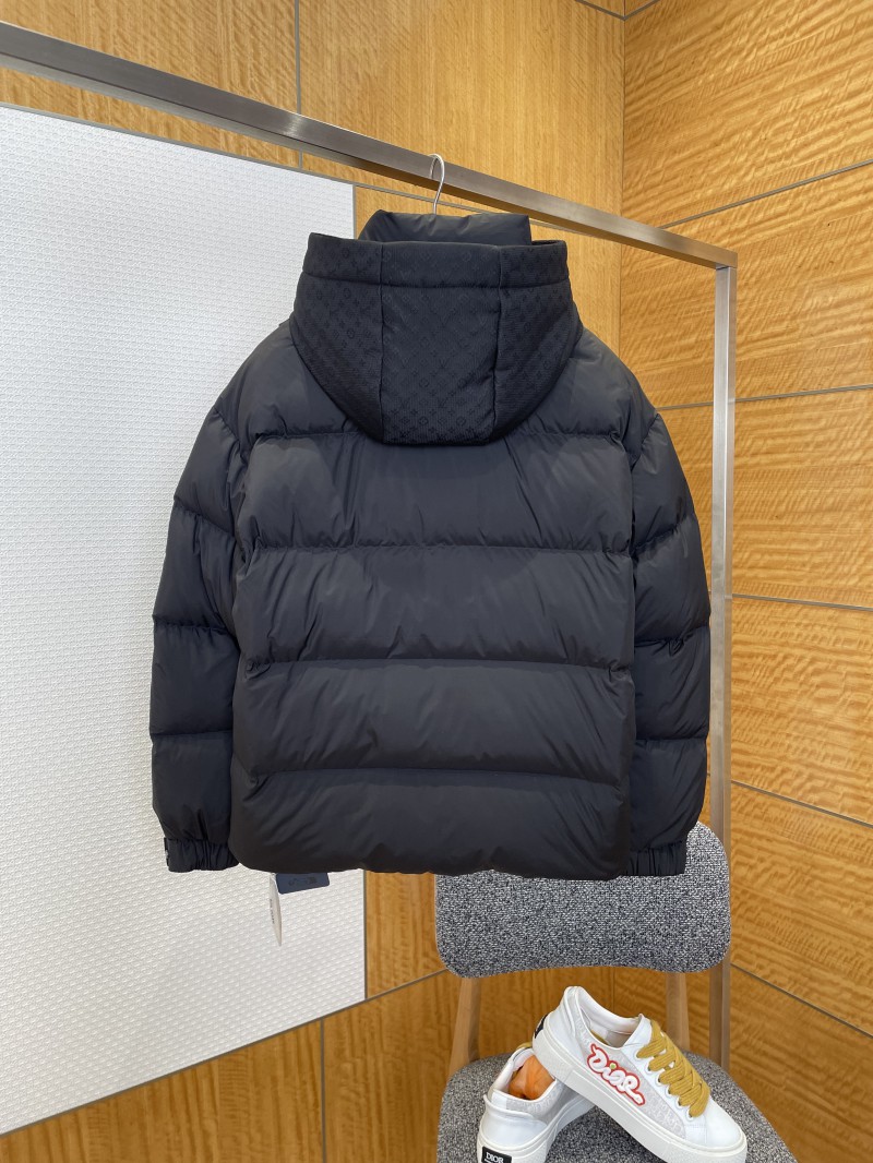LV Jacquard Hooded Quilted Down Jacket 1