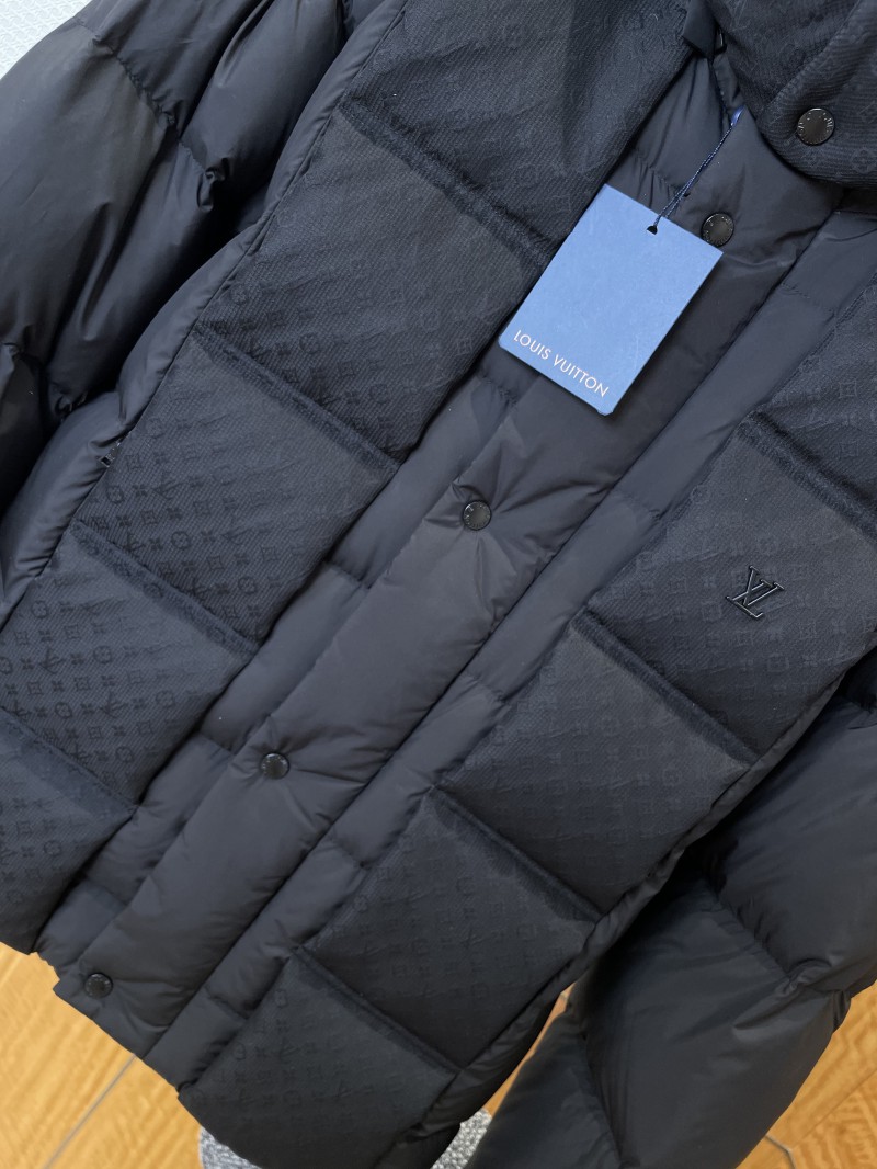 LV Jacquard Hooded Quilted Down Jacket 3