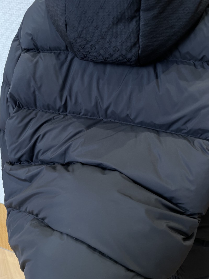 LV Jacquard Hooded Quilted Down Jacket 8